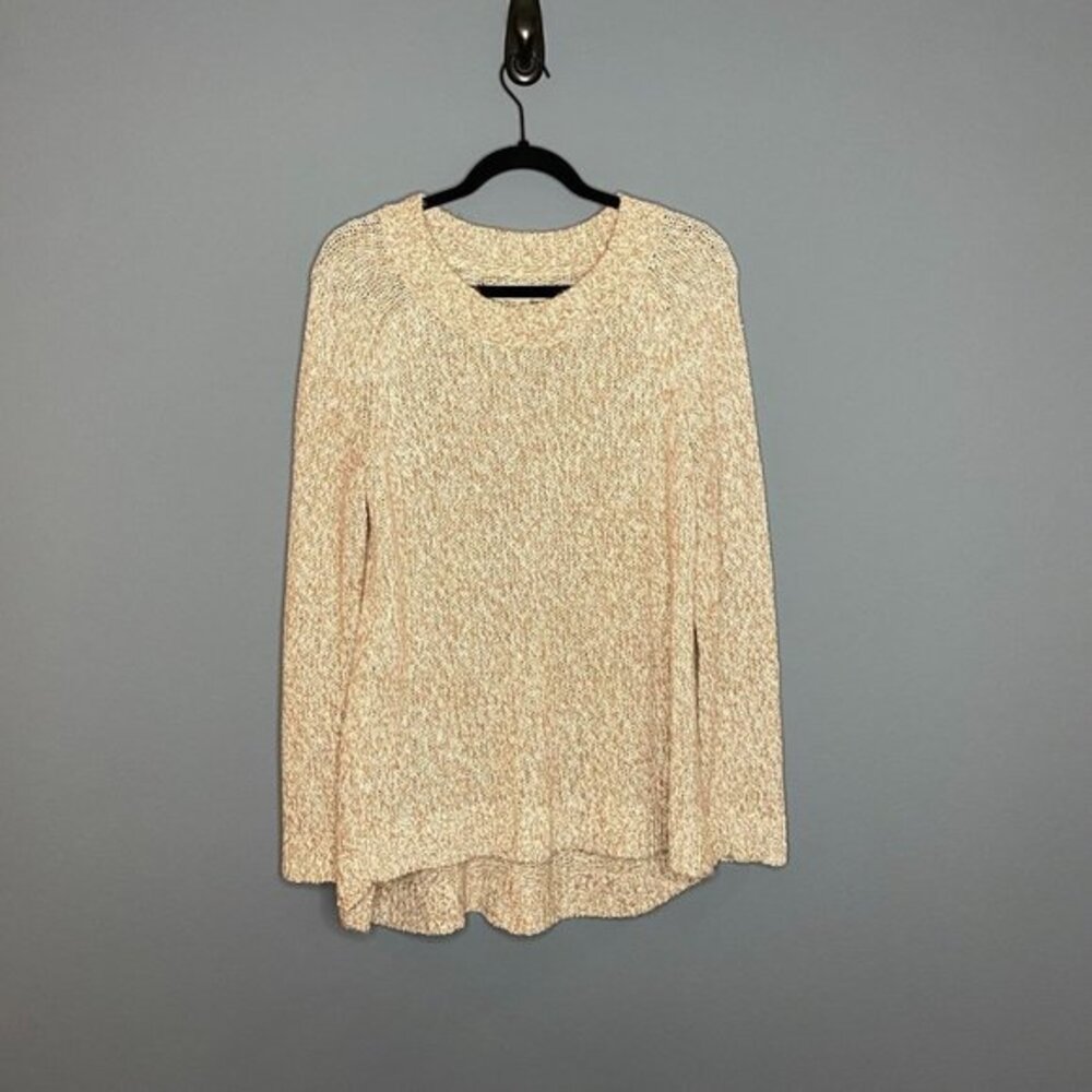 LOFT | Dust Rose Pink & White Marled Crew-Neck Sweater​
